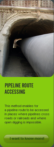 Gas pipeline accessing in a mining manner